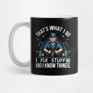 "I Fix stuff" Funny Mechanic, Ingenieur, Garage Mug